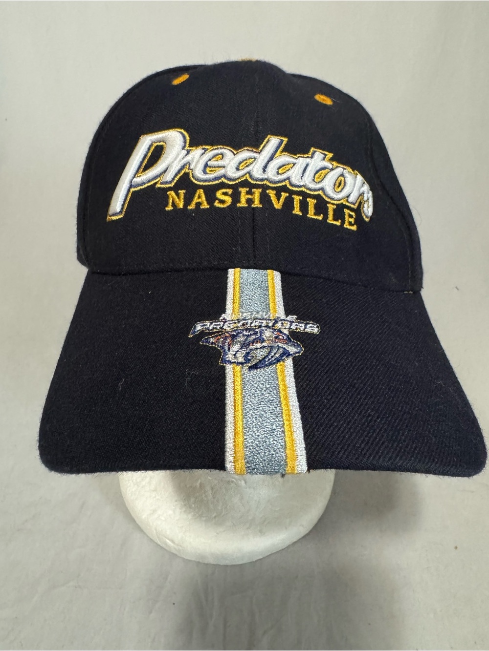 Nashville Predators Twins Enterprise Wool/Acrylic Hook/Loop Hat Cap NEW NWT Vtg